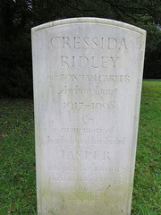 stockton church, wilts c20 gravestone cressida ridley 1988