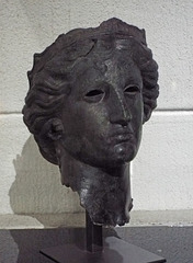 Bronze Head of a Female Divinity in the Lugdunum Gallo-Roman Museum, October 2022