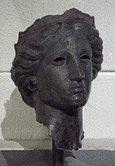 Bronze Head of a Female Divinity in the Lugdunum Gallo-Roman Museum, October 2022