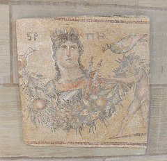 Mosaic Fragment with a Bust of Euterpe from Gerasa in the Yale University Art Gallery, October 2013