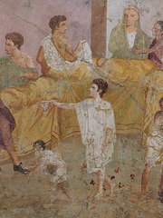 Detail of the Fresco of the Banquet Scene from the House of the Triclinium, ISAW May 2022