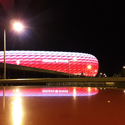 Allianz Arena in Red