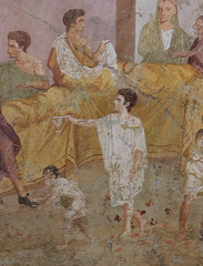 Detail of the Fresco of the Banquet Scene from the House of the Triclinium, ISAW May 2022