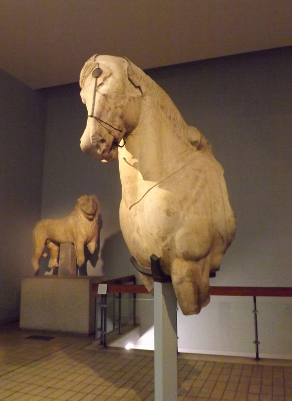 Horse from the Quadriga from the Mausoleum of Halicarnassus in the British Museum, May 2014