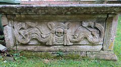 stockton church, wilts c18 tomb with skulls (2)