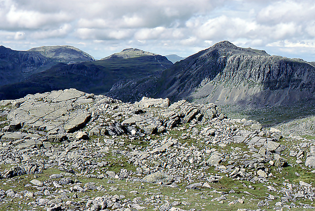 Bow Fell & Esk Pike from The Crinckle Crags 21st July 1992