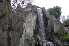 Waterfall At The Tai Sin Temple Gardens