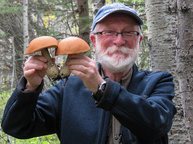 A happy man with his find