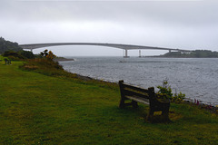 Bridge to Skye, seen from Kyleakin ( plus a bench)