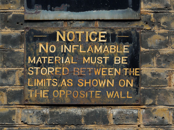 No inflamable material...