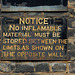 No inflamable material...