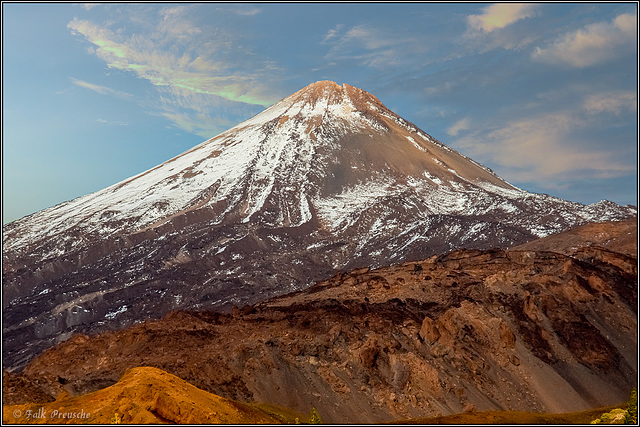 Teide von der Abendsonne angestrahlt