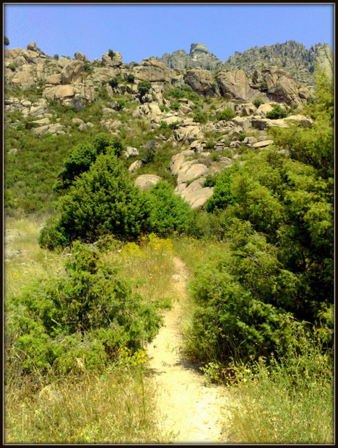 Cancho Largo from the former GR10 long distance path.