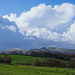 Big clouds over Whiteley Nab and Coombes edge