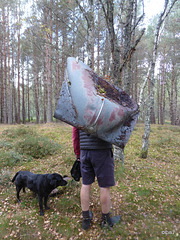 A Morris bonnet being retrieved from the woods!