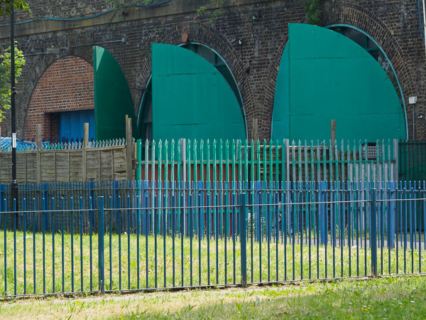 Doors into the arches