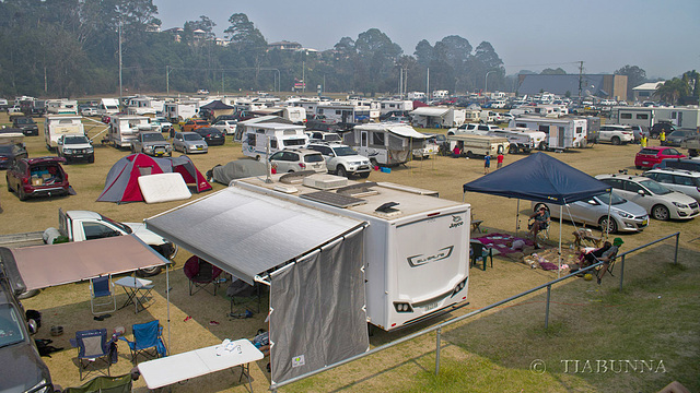 Across the evacuation centre