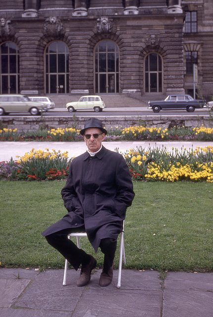 Man Sitting With Flowers, 1970