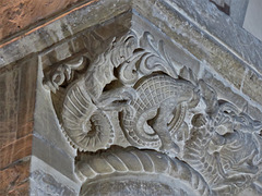 wakerley church, northants, c12 chancel arch capital