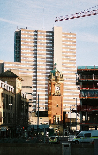 Tower of the Now Demolished, Victoria Station, Nottingham and the Building Which Replaced The Rest of The Station Behind