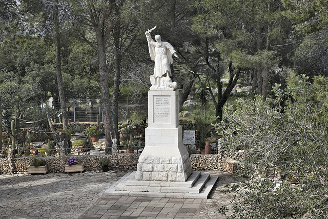 Statue of a Zealot – El-Muraqa Monastery, Daliyat al-Karmel, Israel