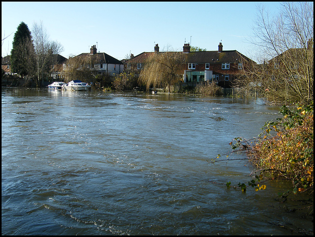 Weirs Mill Stream in flood