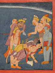 Detail of Mourning the Assumed Death of Rama and Lakshmana in the Metropolitan Museum of Art, August 2019