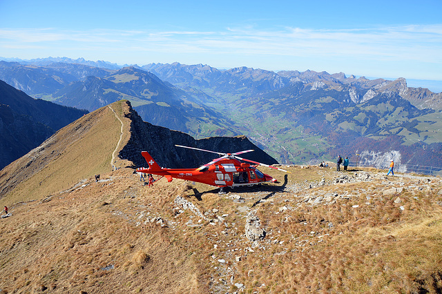 Bergrettung am Niesen 2362 m.ü.M.