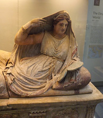 Detail of the Sarcophagus of Seianti Hanunia Tlesnana in the British Museum, May 2014