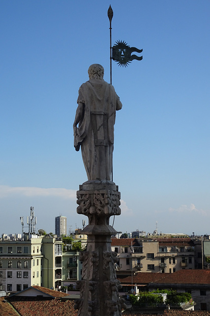 Statue On The Cathedral Roof