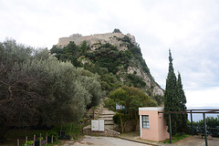 Greece, Kerkyra (Corfu), The Beginning of the Climb to the Castle of Angelokastro on the Top of the Cliff