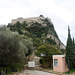 Greece, Kerkyra (Corfu), The Beginning of the Climb to the Castle of Angelokastro on the Top of the Cliff Greece, Kerkyra (Corfu), The Beginning of the Climb to the Castle of Angelokastro on the Top of the Cliff