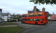 Mulleys Motorways bus in Barton Mills - 28 Oct 2019 (P1040890)