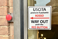 Siena 2024 – Way out, push the red button