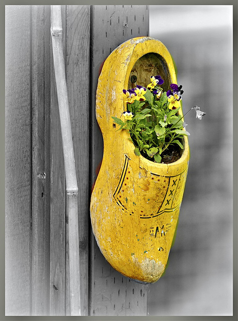 Using a worn out shoe.