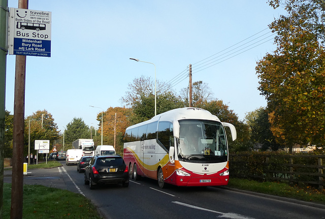 Euroview Coaching (Coach Services of Thetford) YN14 FYE in Mildenhall - 28 Oct 2019 (P1040885)