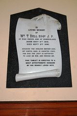 Memorial to William Bell JP (1810-1891), St Aidan's Church, Thorneyburn, Northumberland