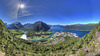 Åndalsnes and The Romsdalen valley. 180 degree panorama