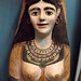 Painted Plaster Cartonnage Mask of a Woman in the British Museum, May 2014