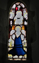stockton church, wilts , baptistry glass, perhaps flemish