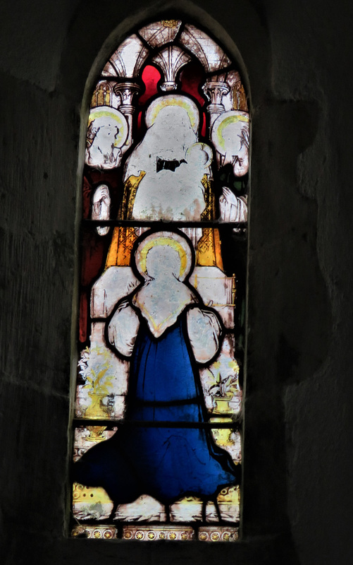 stockton church, wilts , baptistry glass, perhaps flemish