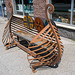Viking Ship Garden Bench