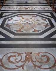 Inlaid marble floor