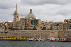 Valetta Cathedral And Skyline