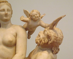 Detail of the Group of Aphrodite Pan and Eros from Delos in the National Archaeological Museum in Athens, May 2014