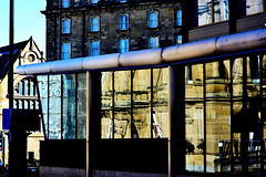 Church and Pub reflected