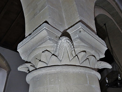 west lavington church, wilts c12 north arcade capital