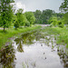 Flooded tiny river