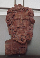 Rosso Antico Herm of Silenus in the Museo Campi Flegrei, June 2013