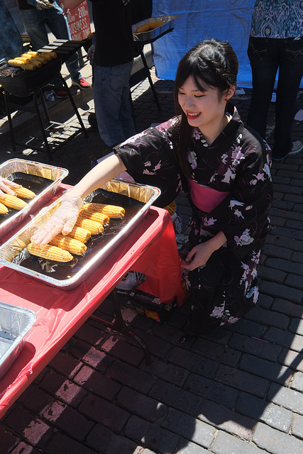 Marinating the corn